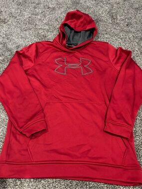 Under Armour Red Logo Hoodie- men’s